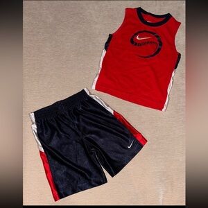 Nike Red and Black Athletic Set